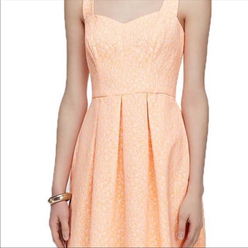 Shoshanna Serena Jacquard Floral Orange Dress Sz10